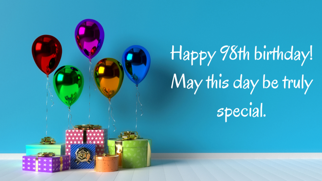 Happy Birthday Wishes for 98th year old: