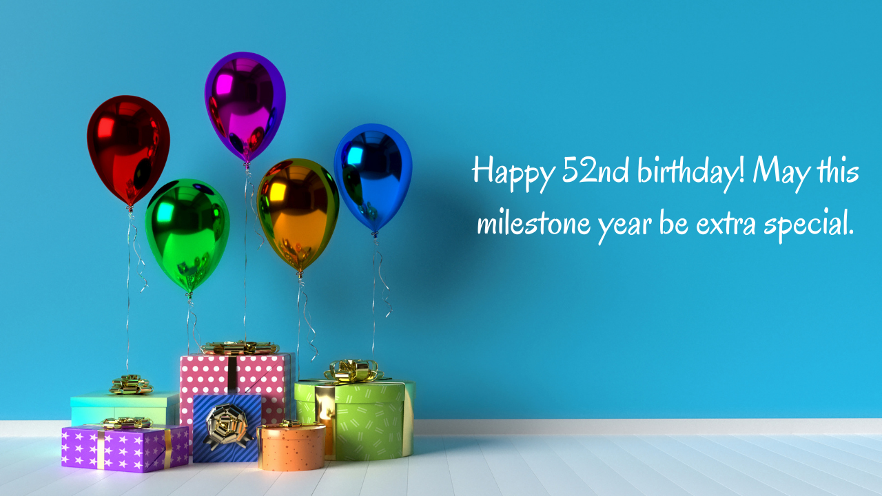 Happy Birthday Wishes for 52-year-old: