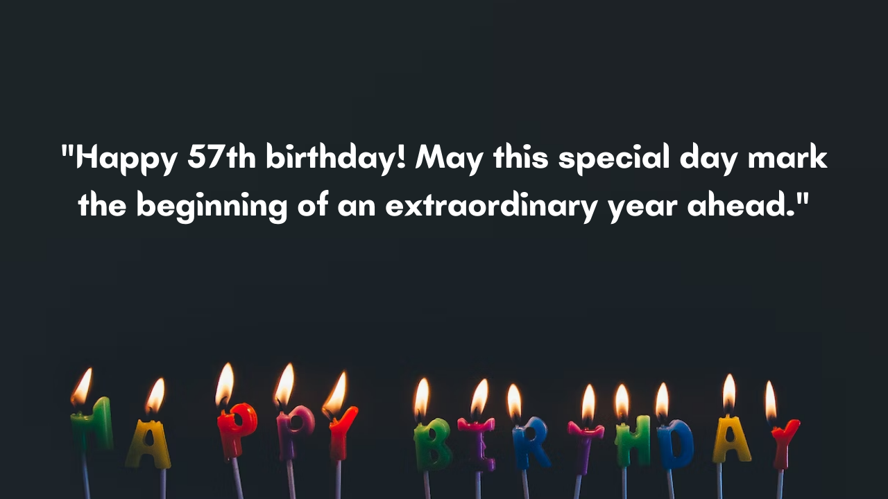 Happy Birthday Messages for a 57-Year-Old: