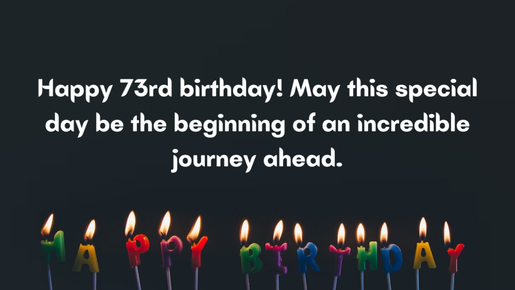 Happy Birthday Messages for 73-year-old: