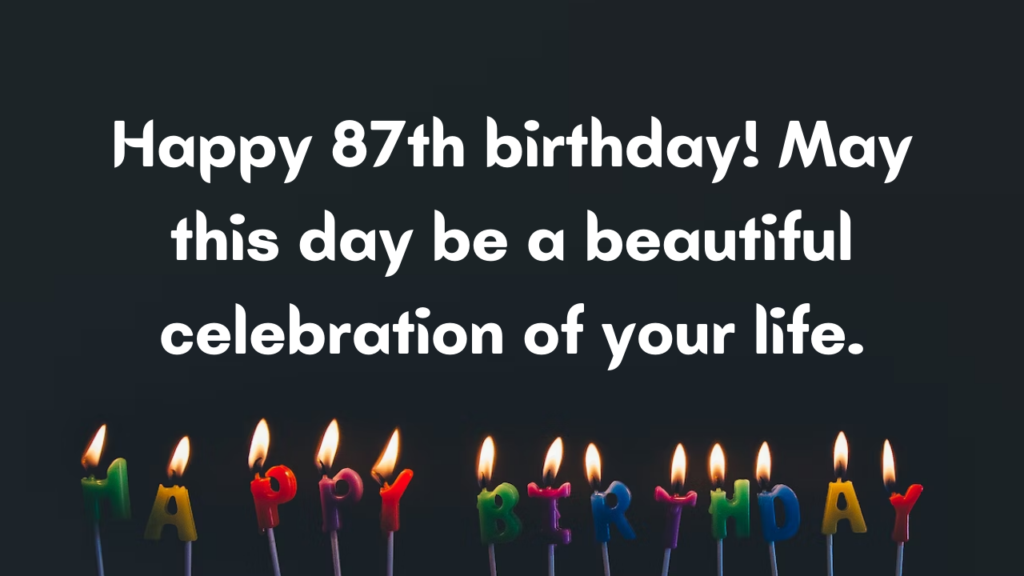 Happy Birthday Messages for an 87th-year-old: