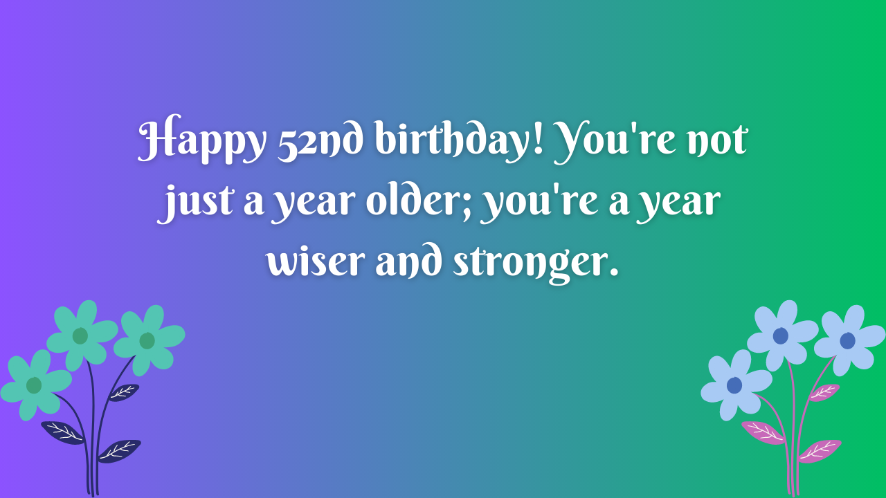 52nd Birthday Wishes for the boy: