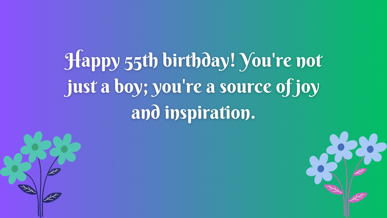 55th Birthday Wishes for Man: