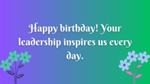 Happy Birthday Messages for CEO