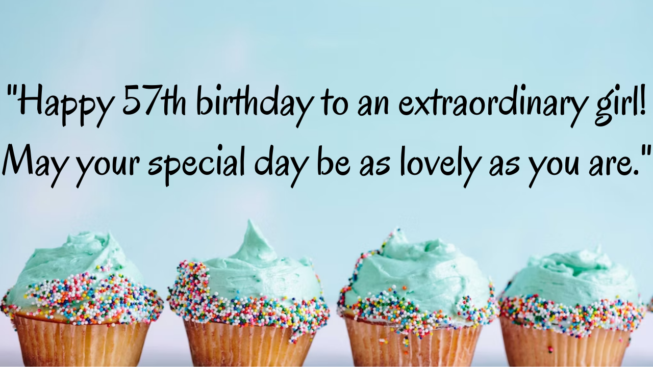 57th Birthday Wishes for Women: