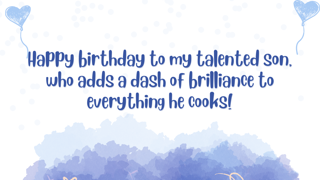 Birthday Wishes for Chef Son: