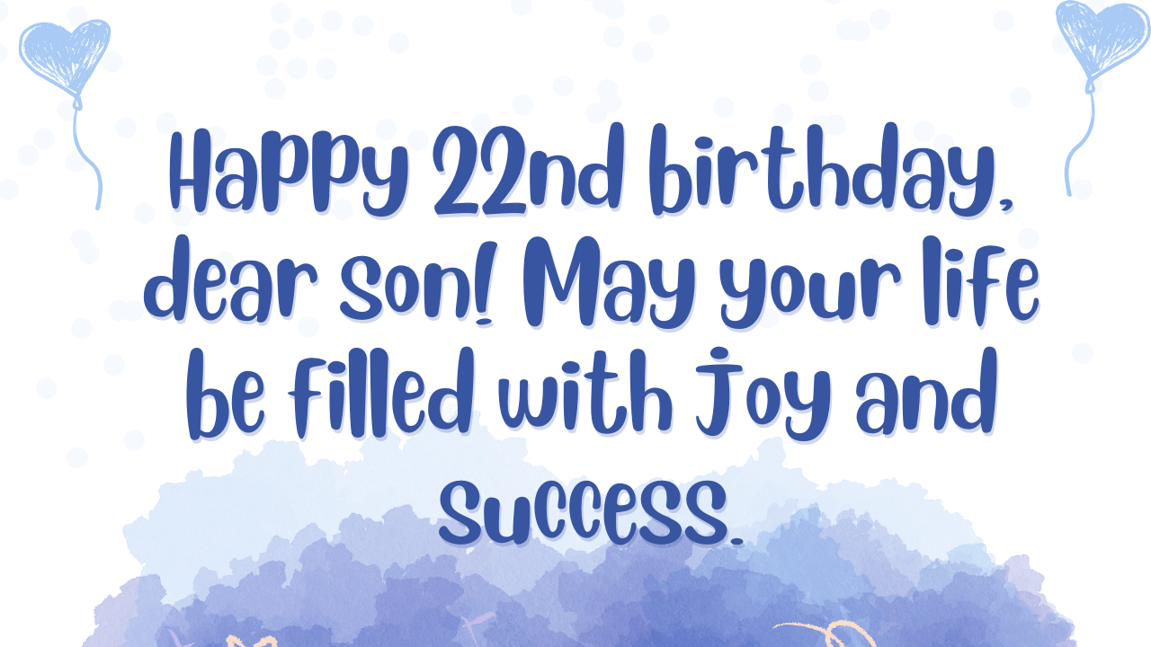 Birthday Wishes for a Son Turning 22: