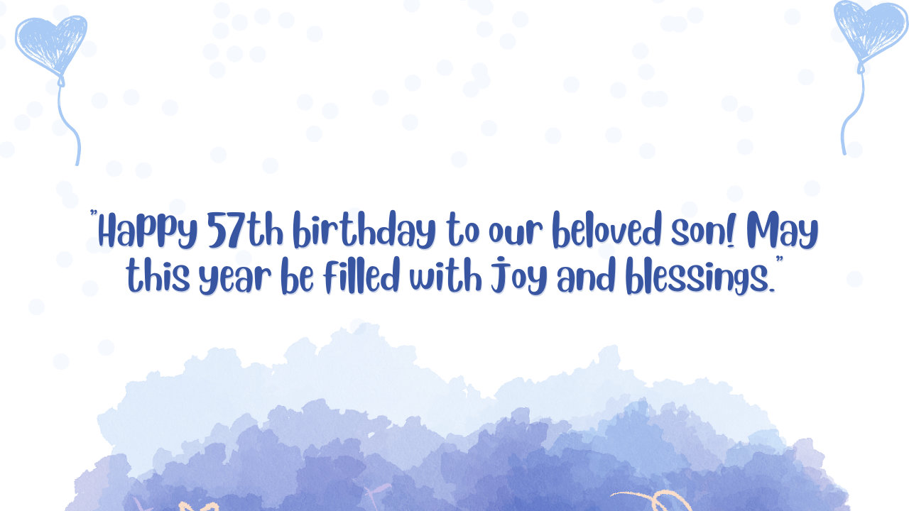 57th Birthday Wishes for Son: