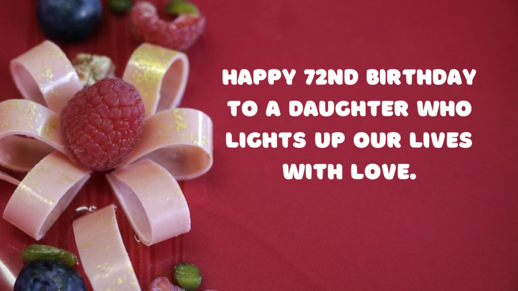 Birthday Wishes for Daughter 72 year old: