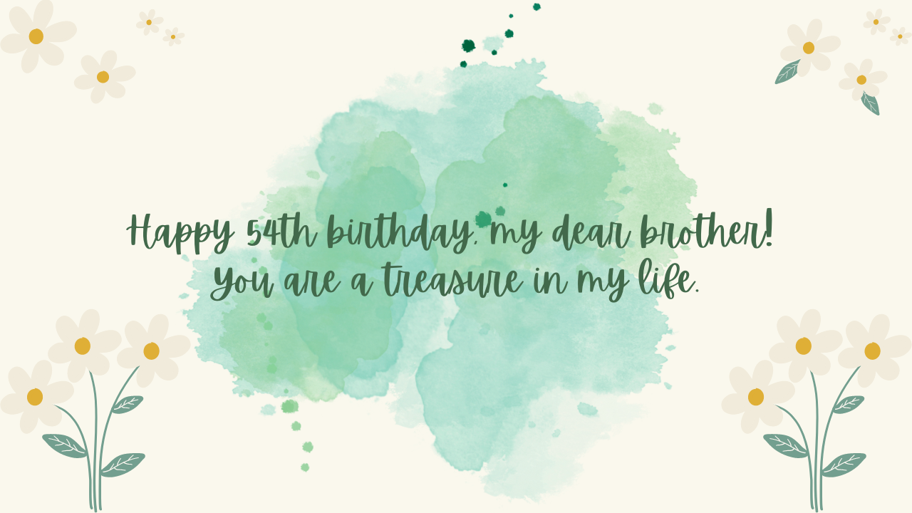 54th Birthday Wishes for Brother:
