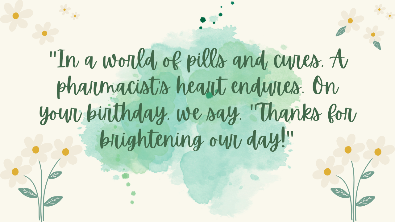 Short Poems or Rhymes for Pharmacist Birthday: