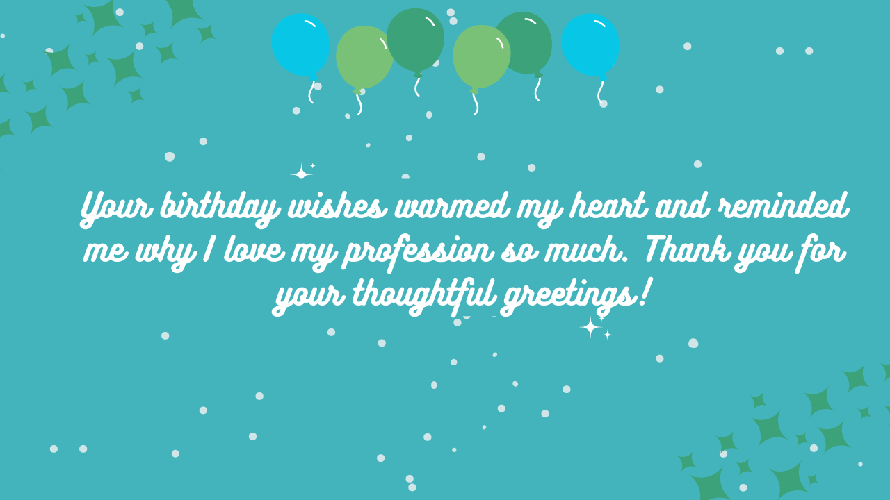 Birthday Thank You Messages for Pharmacist: