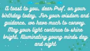 Short Poems or Rhymes for Professor's Birthday