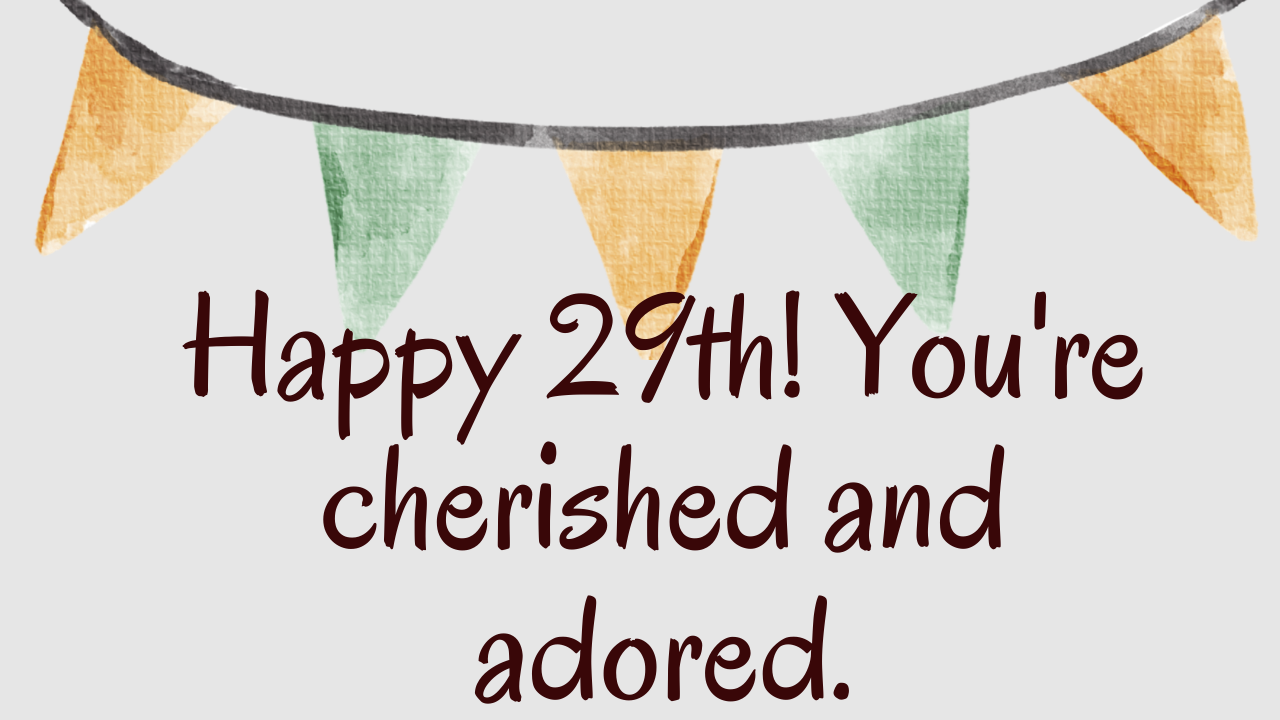 Heartfelt 29th Birthday Wishes: