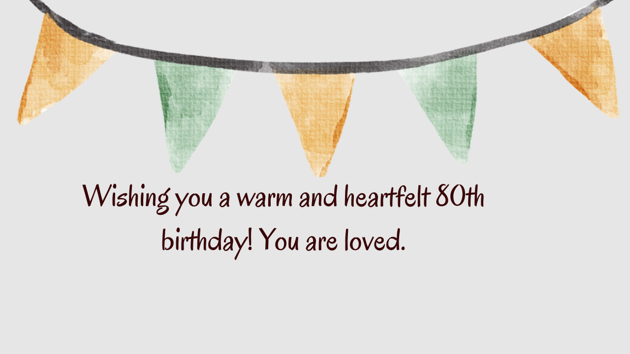 Heartfelt Birthday Wishes for 80 year old: