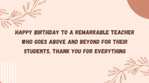 Heartfelt Birthday Wishes for Professor