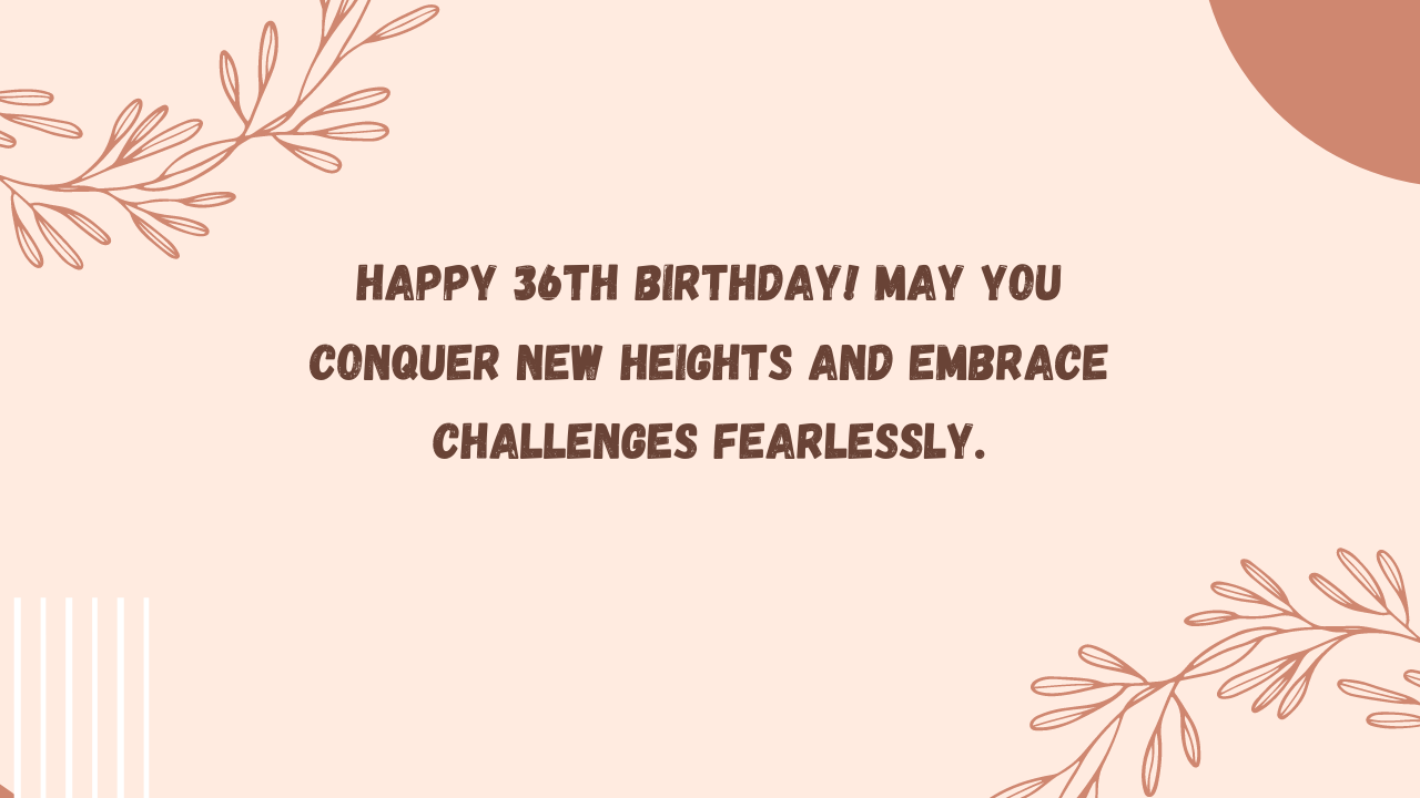 Inspirational Birthday Wishes for 36-year-old: