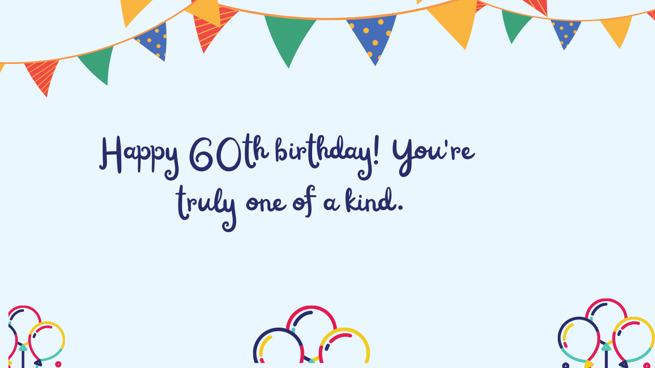 Best Birthday Wishes for 60th year old: