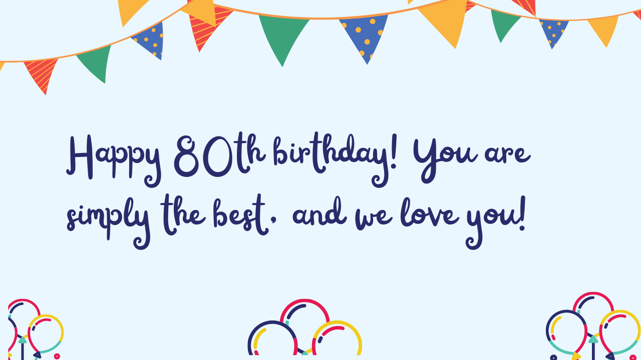Best Birthday Wishes for 80 year old: