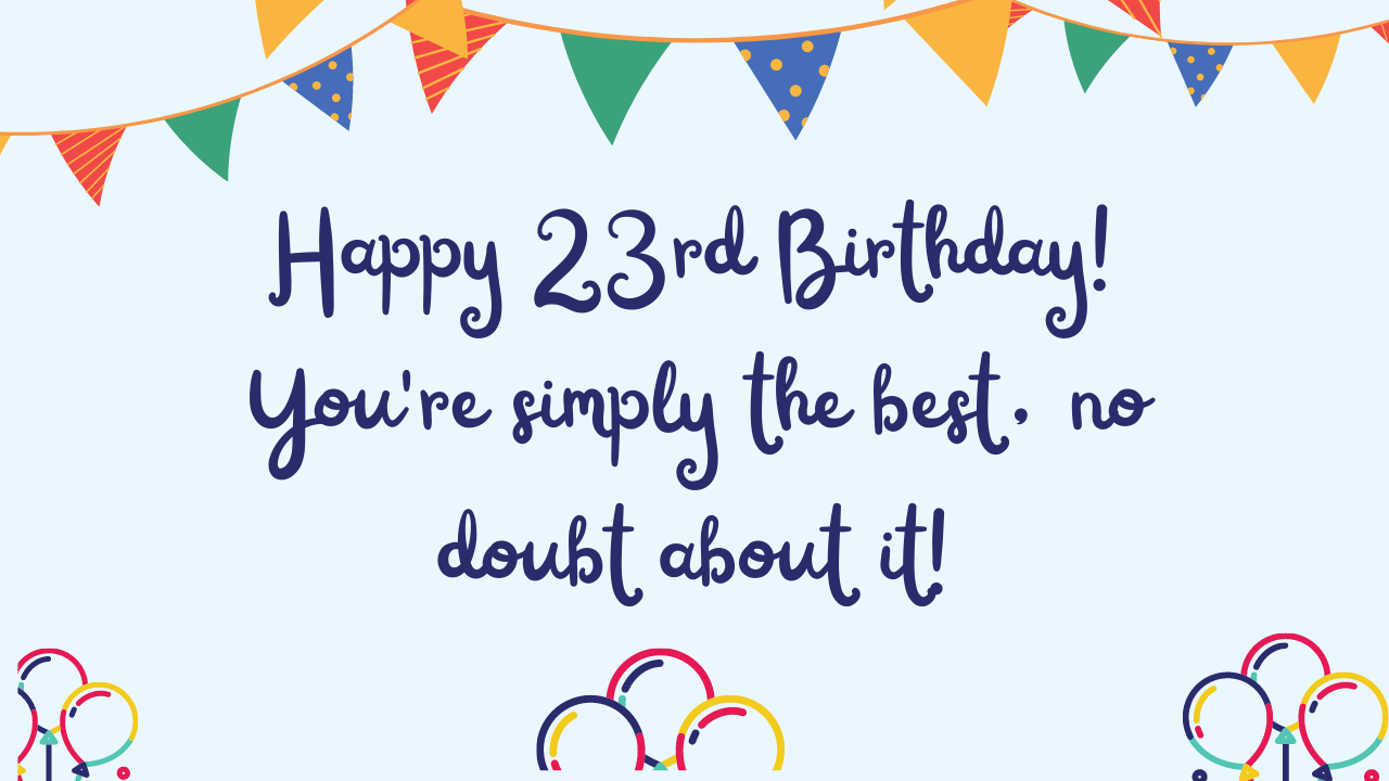 Best Birthday Wishes for 23 year old: