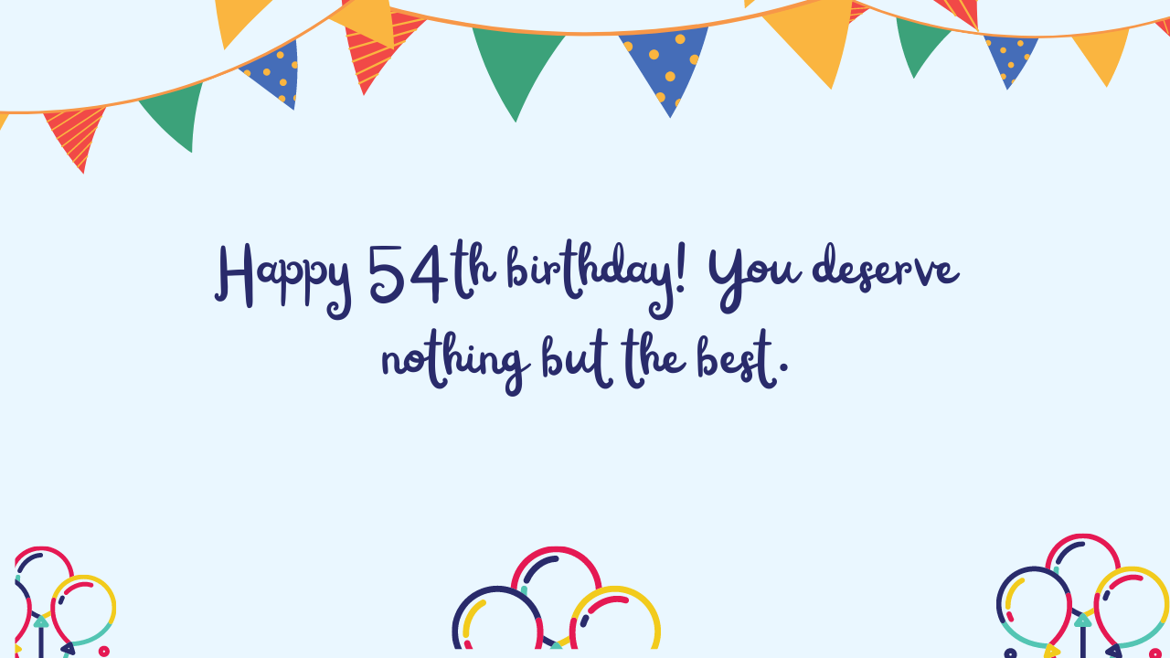Best Birthday Wishes for 54-year-old: