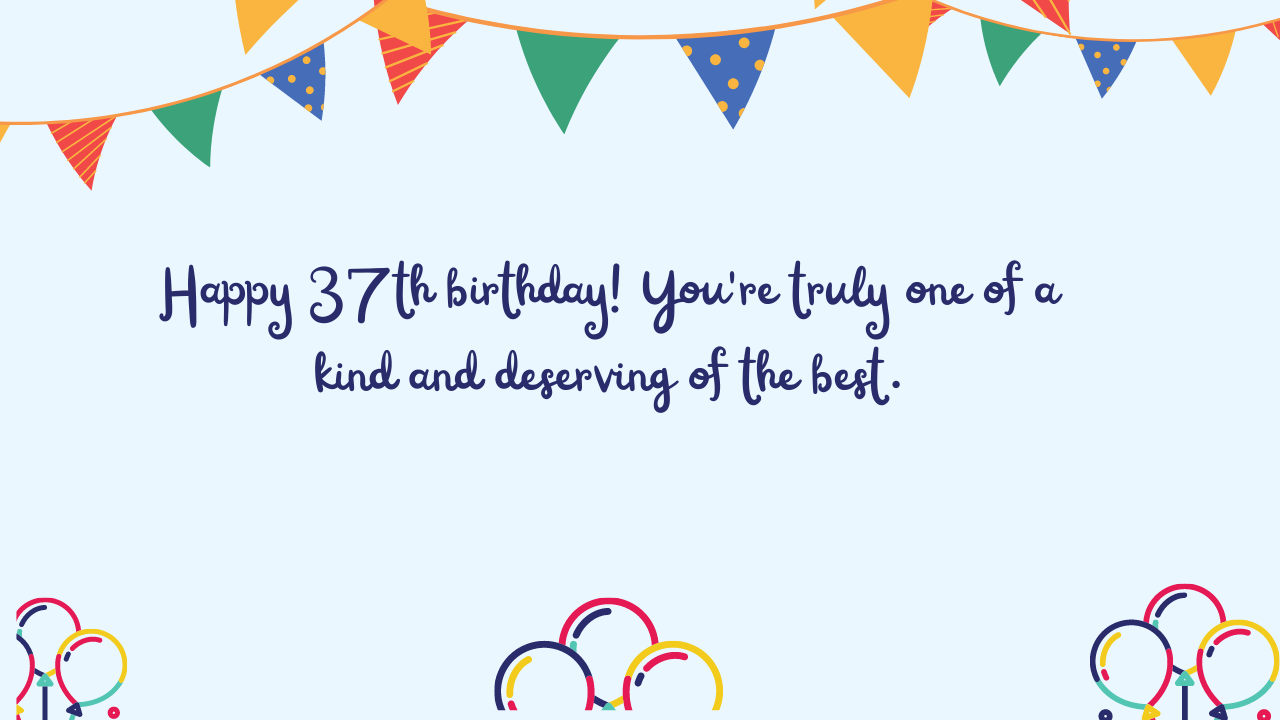 Best Birthday Wishes for 37 year old: