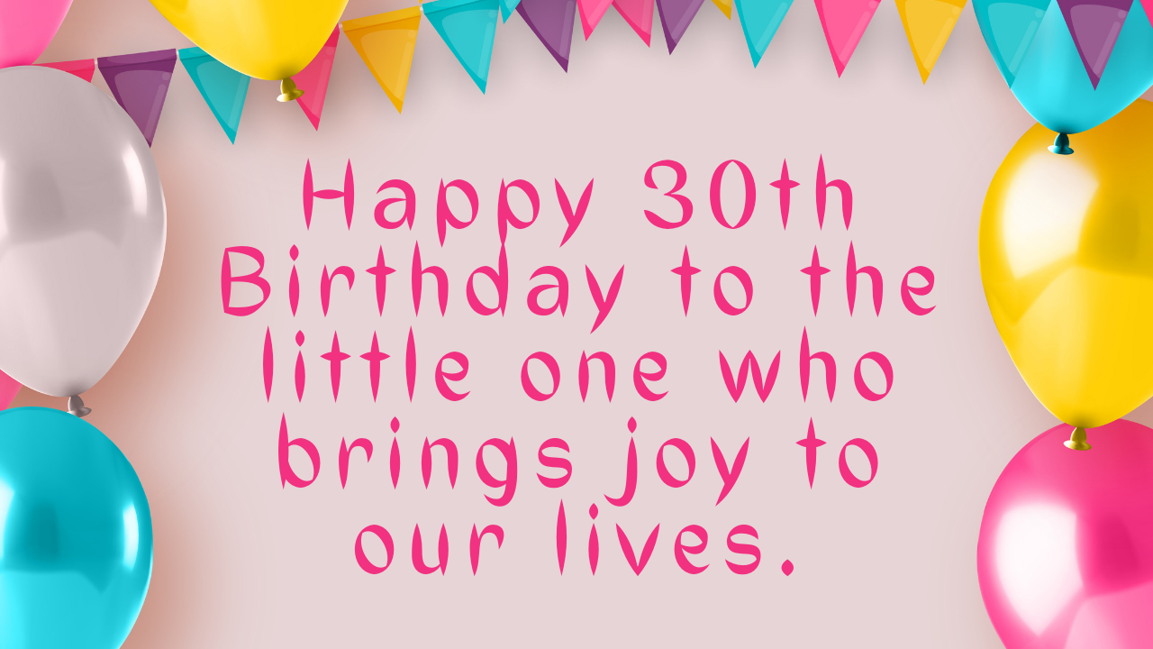 Birthday Wishes for a Friend's Baby's 30-year-old: