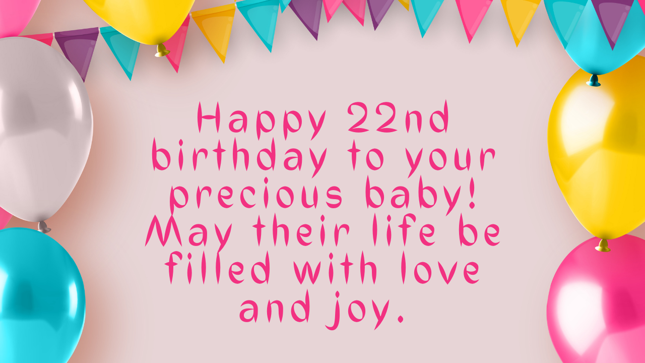 Birthday Wishes for a Friend's Baby Turning 22: