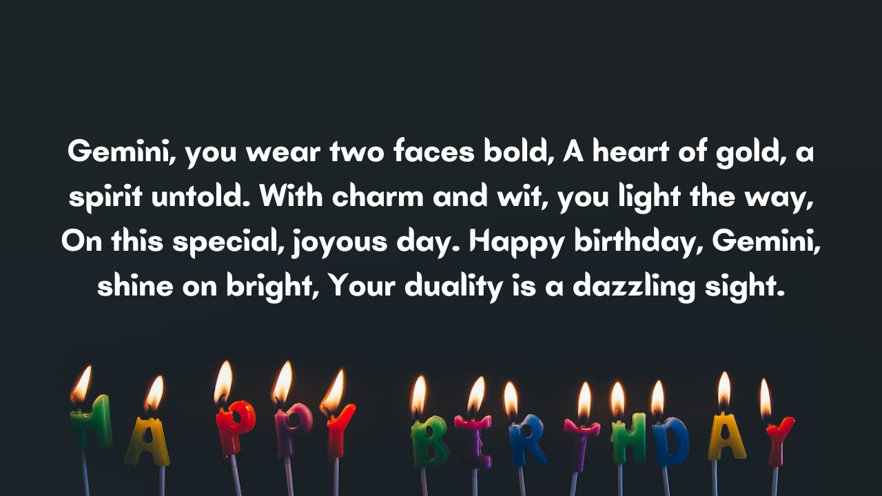 Birthday poems for Gemini: