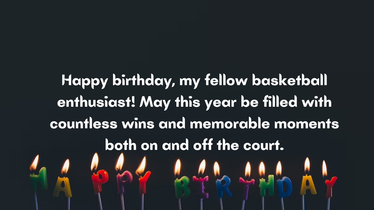 Short Birthday Wishes for a Basketball Player: