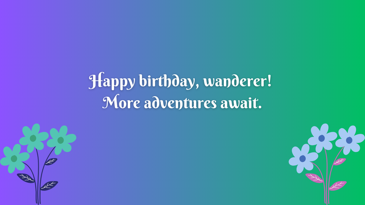 Short Birthday Wishes for Travelers: