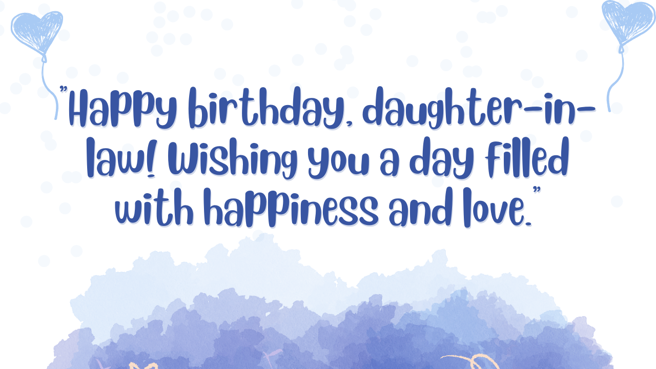 Simple Birthday Wishes for Daughter in Law: