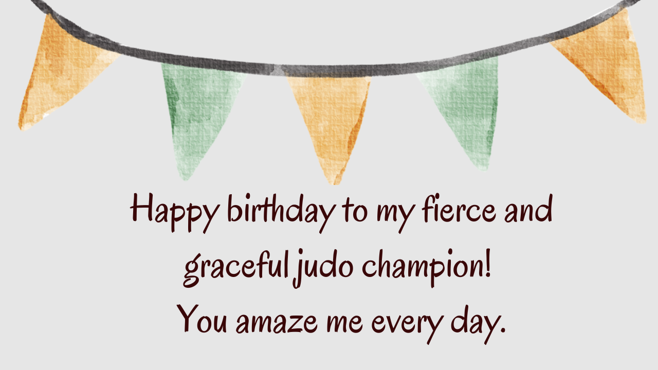 Birthday Wishes for Girlfriend Judo Player: