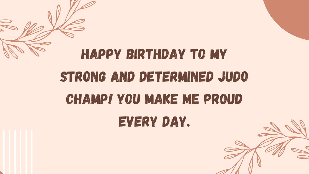 Birthday Wishes for Boyfriend Judo Player: