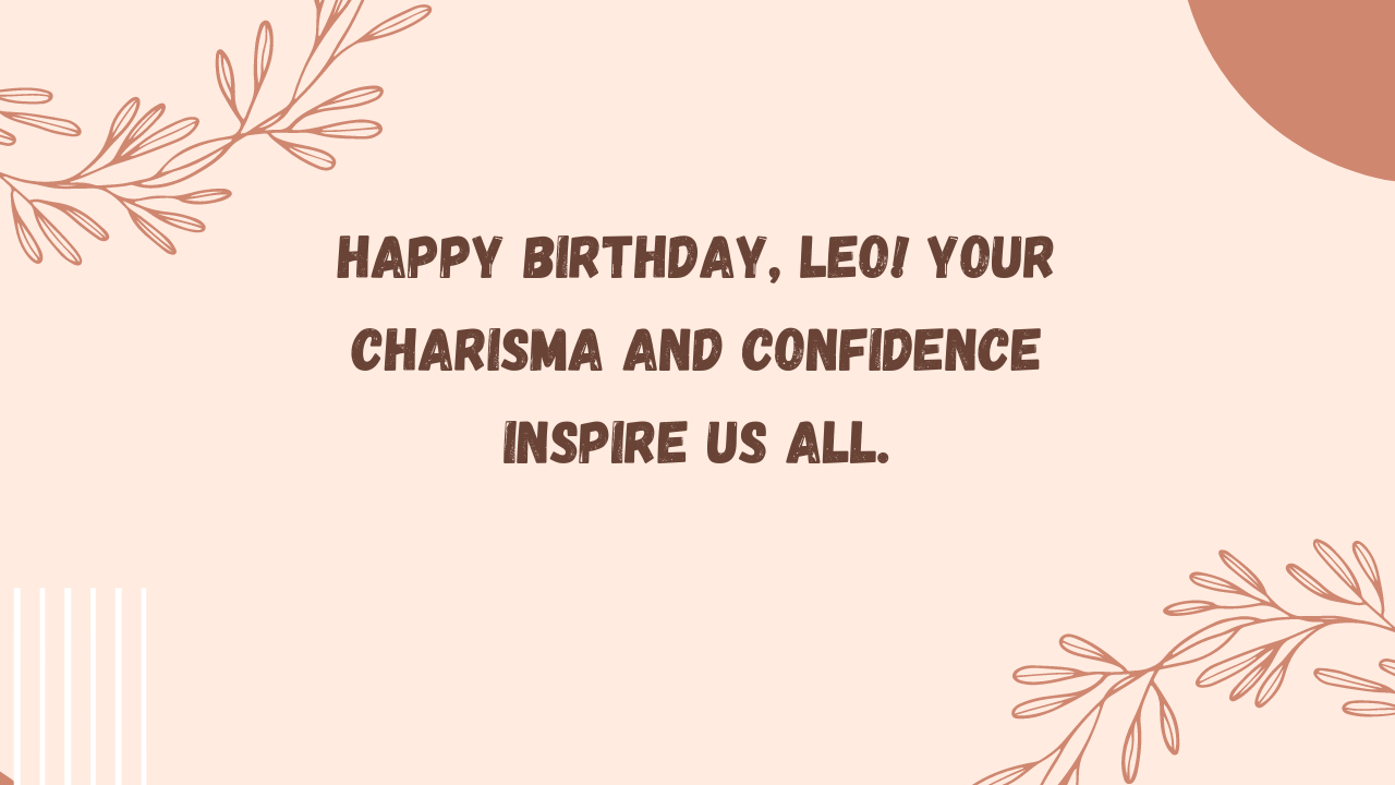 Birthday messages for Leo: