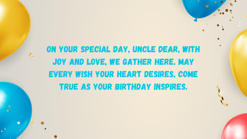 Birthday Poems for Uncle: