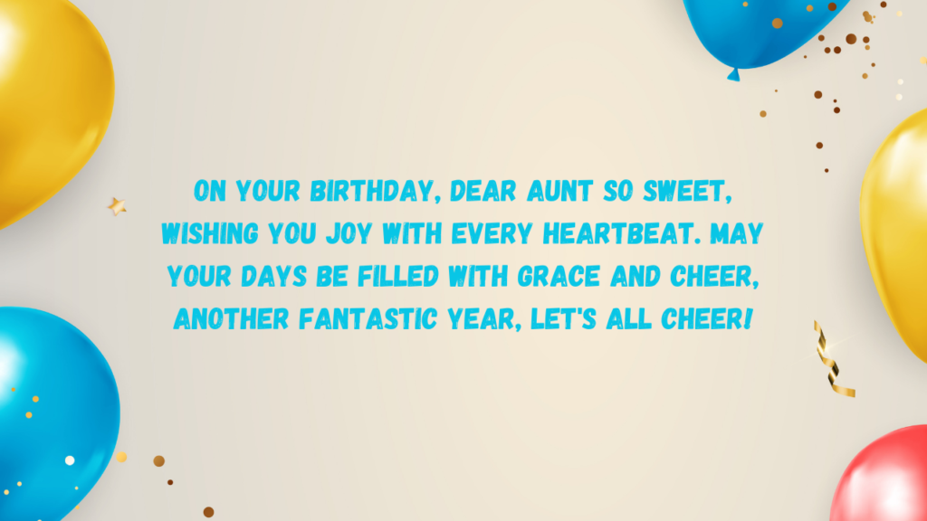 Birthday Poems for Paternal Aunt: