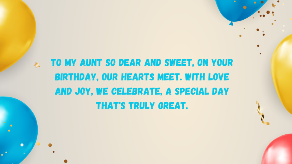 Birthday Poems for Maternal Aunt:
