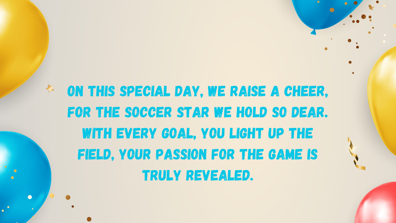 Birthday Poems for Soccer Players: