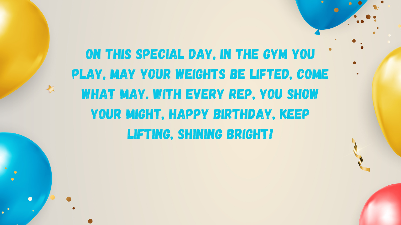 Birthday Poems for Weightlifting Players: