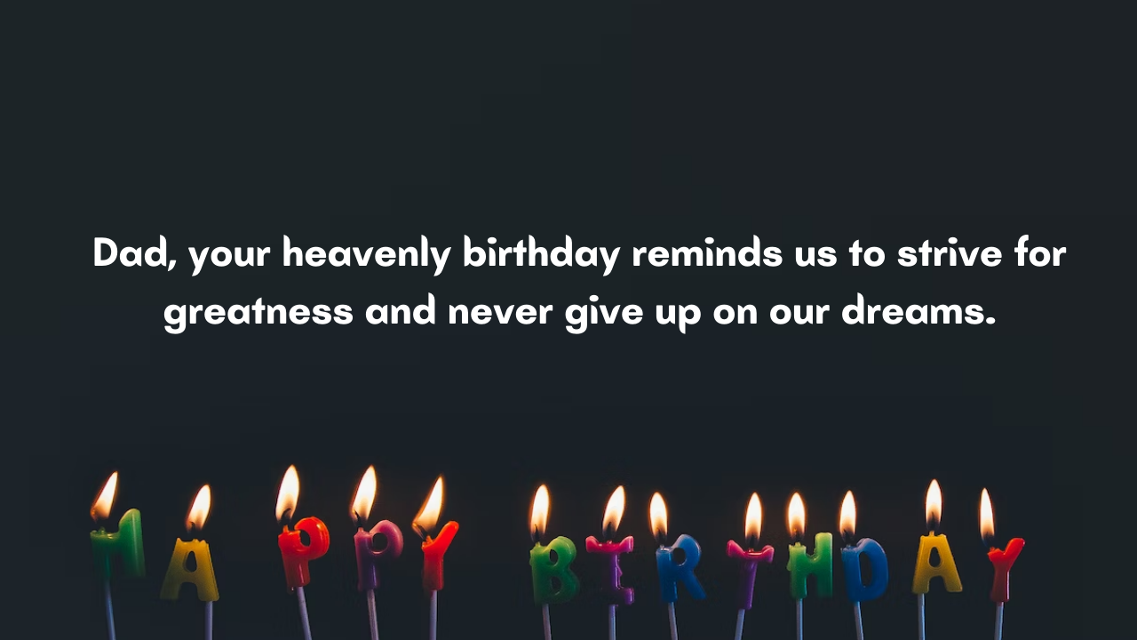 Motivational Birthday Wishes for Father in Heaven: