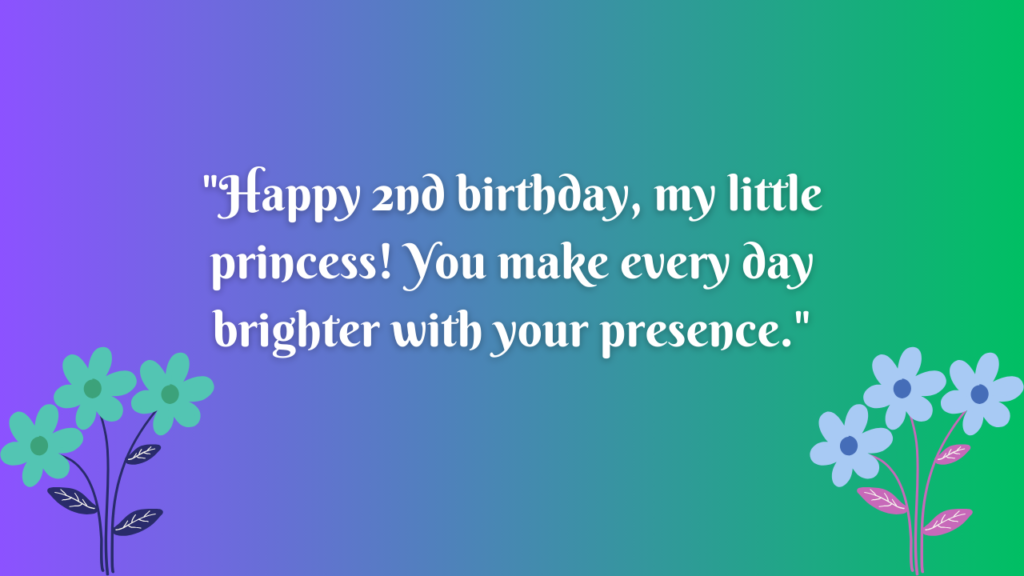 Birthday Messages for Wonderful 2 Years Old Daughter: