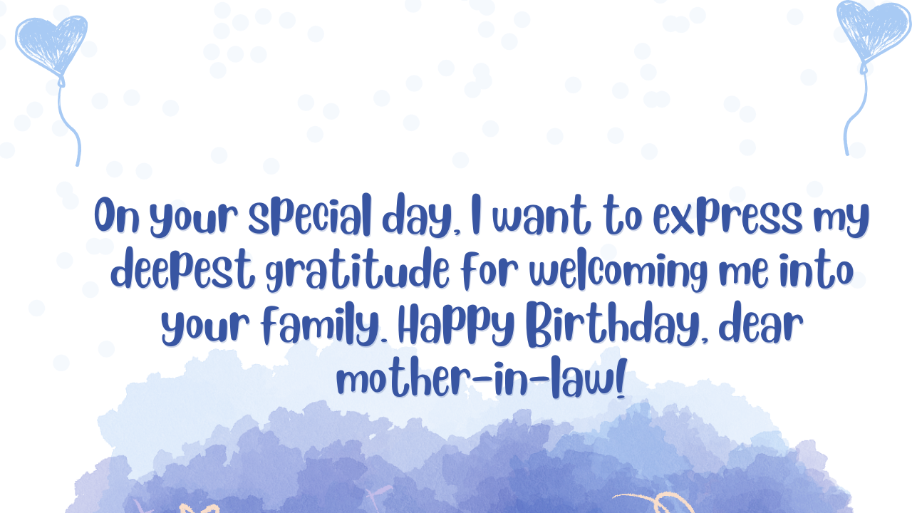 Birthday messages for mother-in-law: