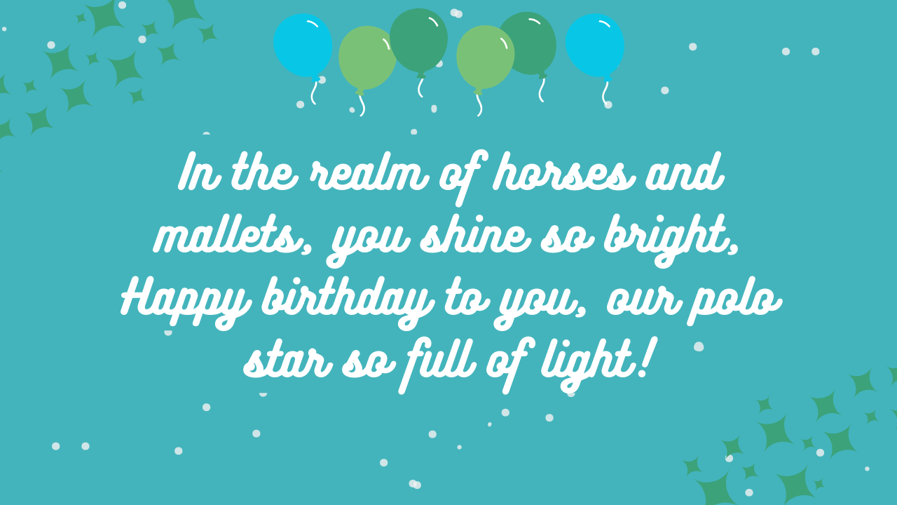 Birthday Poems for Polo Player: