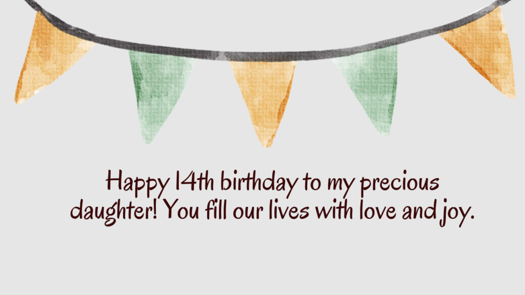 Heartfelt Birthday Wishes for 14 Years Old Daughter: