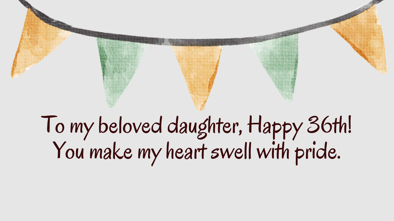 Heartfelt Birthday Wishes for 36-Year-Old Daughter:
