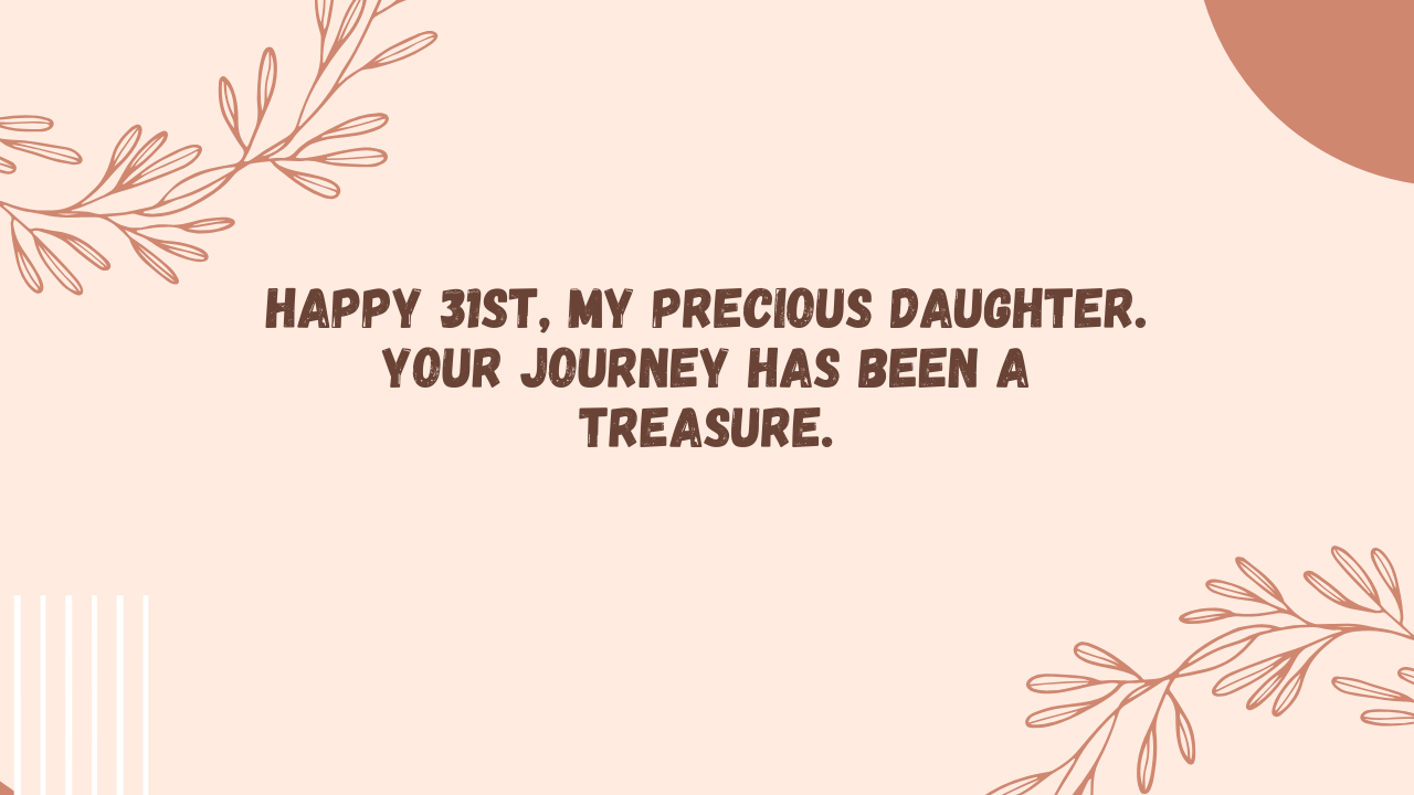 Inspirational Birthday Wishes for 31 Years Old Daughter: