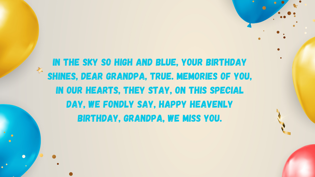 Birthday Poems For Paternal Grandfather in Heaven: