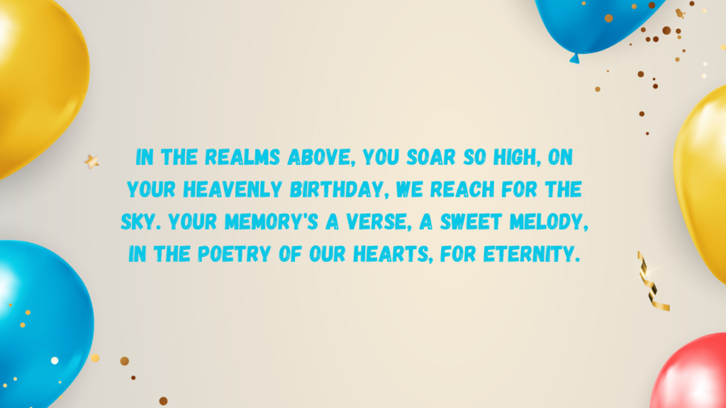 Birthday Poems for an Angel in Heaven: