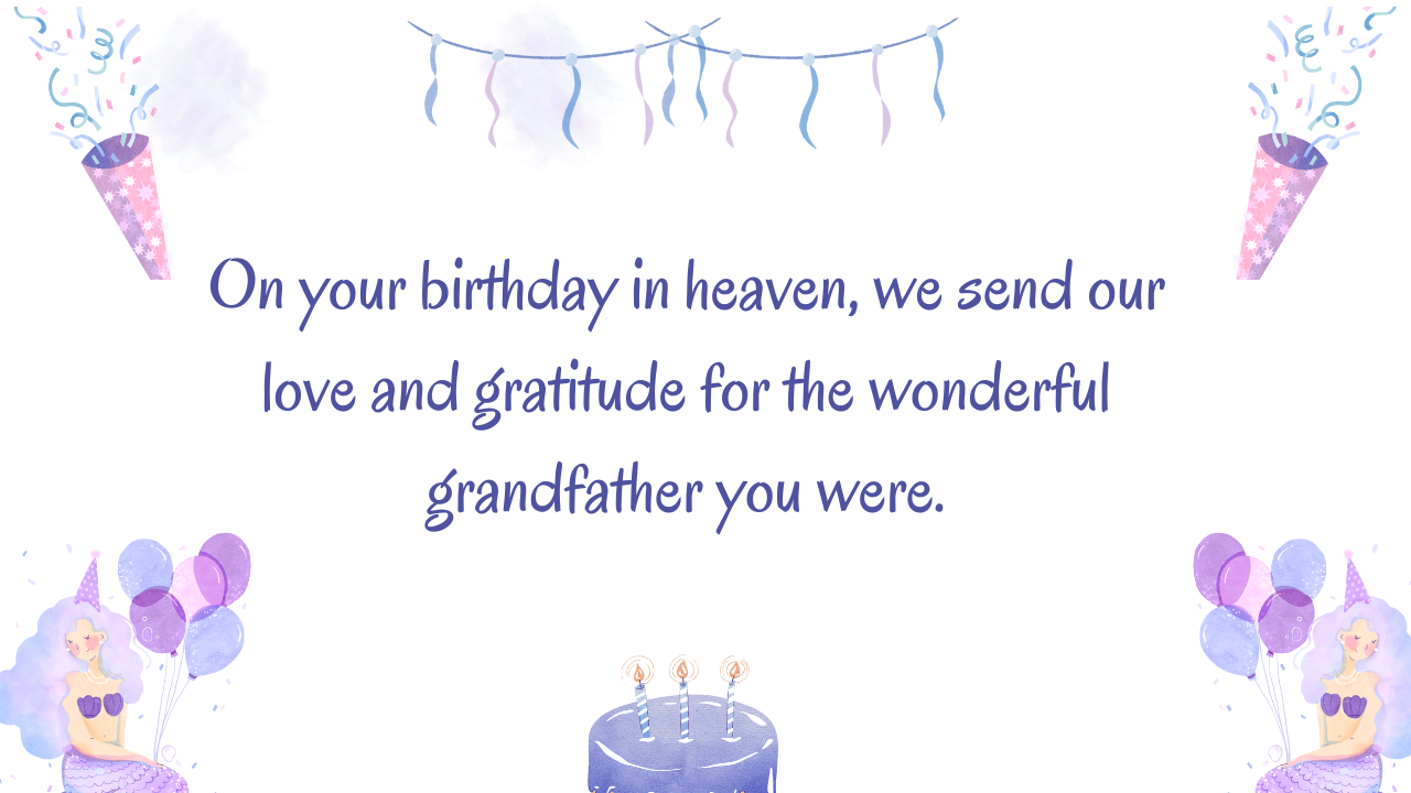 Birthday Messages For Grandfather in Heaven: